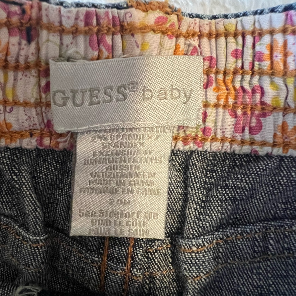 Y2K Guess Baby Flare Jeans Butterfly Embroidered Denim Fairycore NWT coquette - Picture 7 of 8